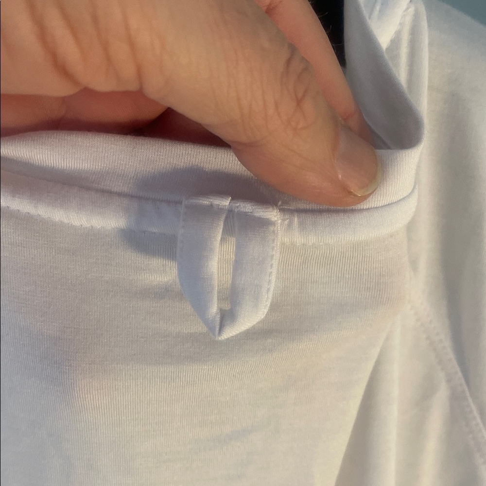 FLX Women's Classic White flowy Short Sleeve Tee nwt large - Picture 9 of 13